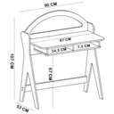 Ver imagem 6 de Mesa Escrivaninha para Escitório Home Office 90cm Orgânica 3D Monalisa A05 Carvalho Menta - Lyam