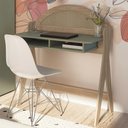 Ver imagem 3 de Mesa Escrivaninha para Escitório Home Office 90cm Orgânica 3D Monalisa A05 Carvalho Menta - Lyam