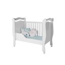 Ver imagem 4 de Berço Mini Cama Americano Al 3 em 1 com Rodinhas 3 Reguágens de Altura Cor Nature/ Branco Ja