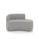 Ver imagem 5 de Sofá 2 Lugares Orgânico 140cm Pé Dourado Morgan Suede Cinza D03 - D’Rossi
