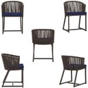 Ver imagem 3 de Cadeira de Jantar Noronha Alumínio Marrom E10 Trama Original Marrom