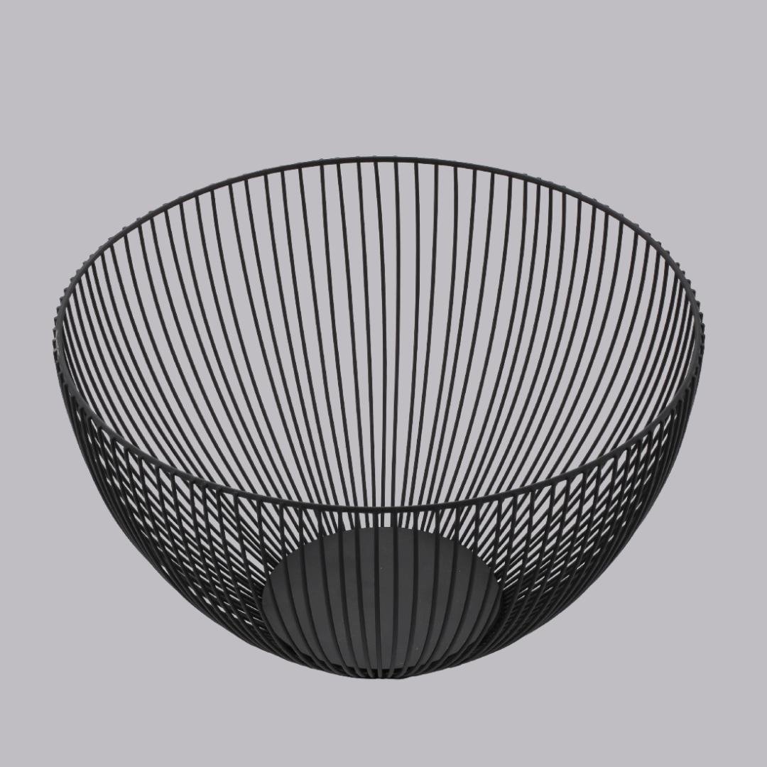 Fruteira de Mesa Cesta Frutas Preta Aramada Cozinha - 2