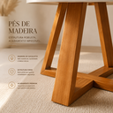 Ver imagem 5 de Jogo Mesa Redonda Pérola 100cm com 4 Cadeiras Rubi Veludo Bege Mesa de Jantar Moderna Luxo
