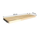 Ver imagem 3 de Prateleira de Parede Suspensa 60cm Natural e Preto