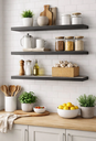 Ver imagem 1 de Kit 3 Prateleiras MDF 60x20cm Flutuantes Cinza Suporte Invisível