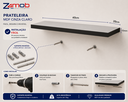 Ver imagem 4 de Kit 3 Prateleiras MDF 60x20cm Flutuantes Cinza Suporte Invisível