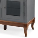 Ver imagem 6 de Conjunto Rack 60503 + Painel 50513 para Sala Pés Luiz Xv 2 Gavetas 2 Portas - Cinza/imbuia