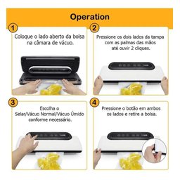 Seladora A Vacuo 220v Eletrica Sela Alimento Liquido Frutas Legumes Embalagem Conserva Comida Carne - 3