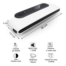 Seladora A Vacuo 220v Eletrica Sela Alimento Liquido Frutas Legumes Embalagem Conserva Comida Carne - 4