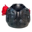 Ver imagem 5 de Escultura Crânio Porta Vela Preto 12x8cm com Rosa em Resina