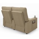 Ver imagem 7 de Poltrona do Papai Reclinável Sala de Cinema Palace 2 Lugares Manual Baú Usb Linho Bege G23 Encantum