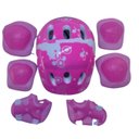 Ver imagem 1 de Kit Proteção Infantil Capacete Joelheira Cotoveleira Rosa