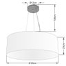 Lustre Pendente Cilíndrico Md-4010 60x21cm Branco Bivolt - 2