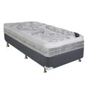 Ver imagem 1 de Cama Box Solteiro: Colchão Molas Pocket Ensacadas Castor Super Luxo Látex Push + Base Crc Suede