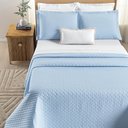 Ver imagem 2 de Kit Cobre Leito Colcha Marley Casal Dupla Face - Ceu