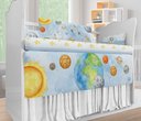 Ver imagem 3 de Kit Berço Enxoval de Bebê Planetas Astronauta Espaço Azul Menino - Kt598
