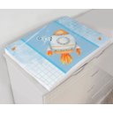 Ver imagem 5 de Kit Berço Enxoval de Bebê Planetas Astronauta Espaço Azul Menino - Kt598