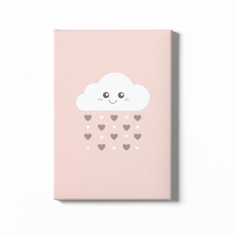 Quadro Decorativo Infantil Feminino -amor com Corações