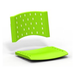 KIT 05 Cadeiras Universitárias com Prancheta e Porta Livros - Cor Verde - REAPLAST - 32032 - 4