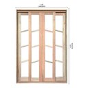 Ver imagem 5 de Porta Balcão de Correr Padrão Cedro Diagonal Reto Bat.14 Cm- 2.15 (a) X 1.20 (l)