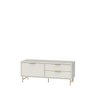 Rack Yves 135 cm - Off White Fosco c/ Dourado - 3