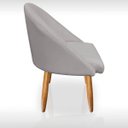 Ver imagem 5 de Kit 02 Poltrona Cadeira para Sala Orgânica Curva Redonda Confortável Reforçada Recepção Suede