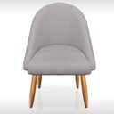 Ver imagem 4 de Kit 02 Poltrona Cadeira para Sala Orgânica Curva Redonda Confortável Reforçada Recepção Suede