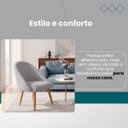 Ver imagem 2 de Kit 02 Poltrona Cadeira para Sala Orgânica Curva Redonda Confortável Reforçada Recepção Suede