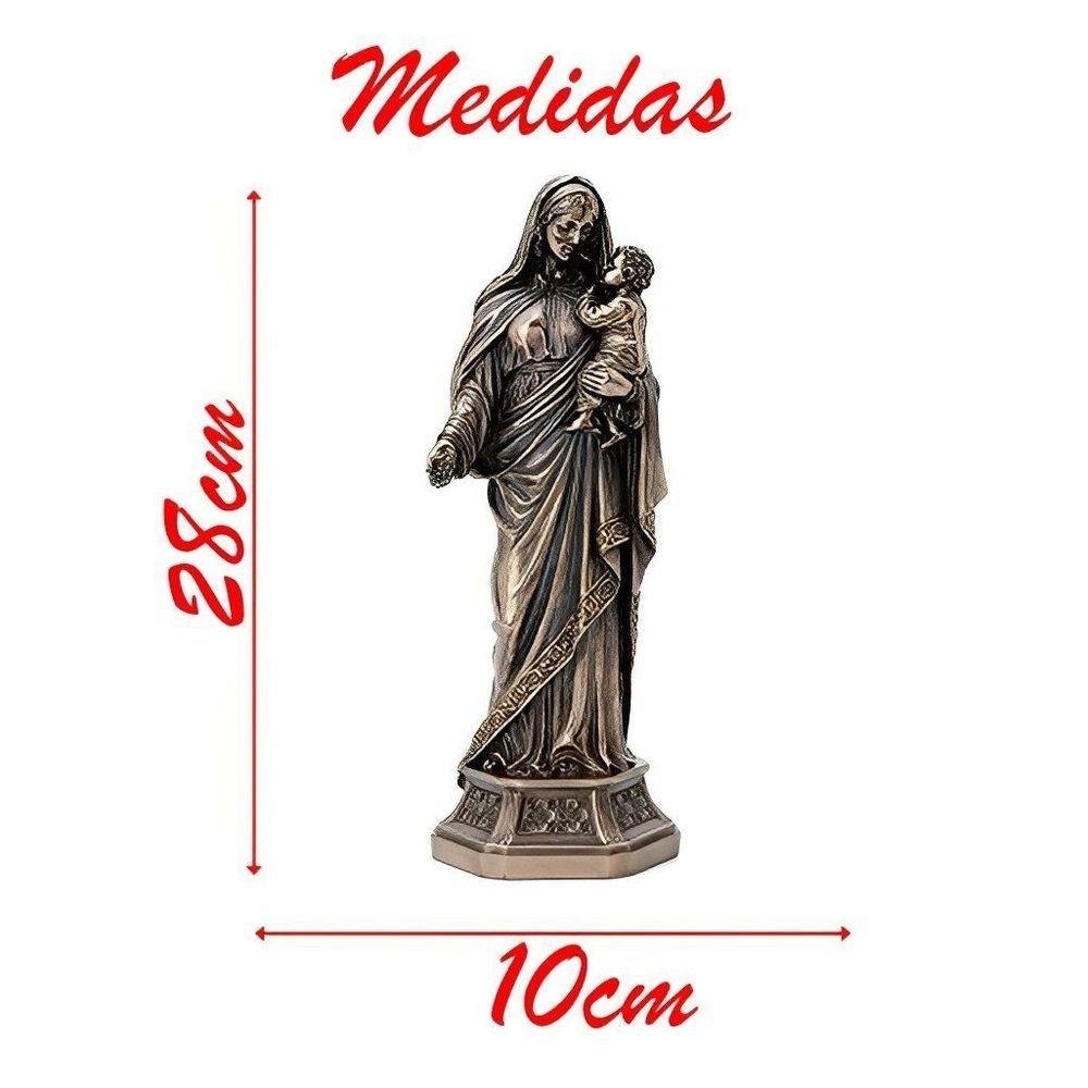 Decoração Escultura Mãe e Filho Estátua Resina 28cm - 2