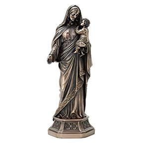 Decoração Escultura Mãe e Filho Estátua Resina 28cm