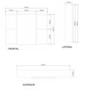 Ver imagem 2 de Conjunto Gabinete de Banheiro Lisboa 3 Portas 3 Prateleiras 80cm Amadeirado Venturi