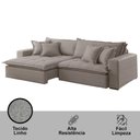 Ver imagem 3 de Sofá Zen Linho 02 Módulos 120 Cm B25 Meu Sofá Online A230 Linho Cinza