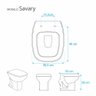 Assento Sanitário Almofadado Savary Branco para Vaso Eternit - 3