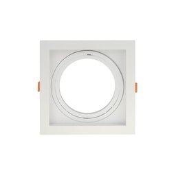 Spot de Embutir Recuado Taschibra Conecta para Lâmpada AR111 Quadrado Branco - 1