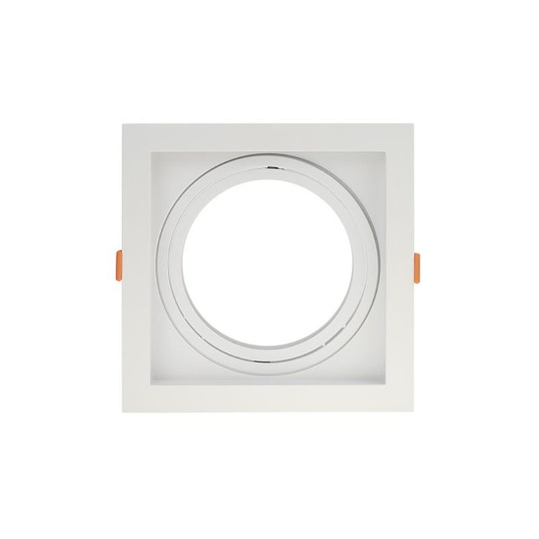 Spot de Embutir Recuado Taschibra Conecta para Lâmpada AR111 Quadrado Branco