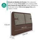 Ver imagem 3 de Cabeceira Casal 140 cm Malu com Frame Linho Tca 208 Corino Tcs 721 Peer