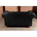 Ver imagem 5 de Conjunto Sofá Luis Xv 2 Lugares + Puff Capitonê Chesterfield - Couríssimo Preto