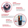 Copo Térmico com Canudo Aço Inoxidável 3 Camadas 1,2l Pink - 3
