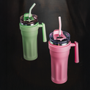 Ver imagem 6 de Copo Térmico com Canudo Aço Inoxidável 3 Camadas 1,2l Pink