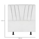 Ver imagem 3 de Cabeceira Solteiro Cama Box Estofada 100 Cm Lile Suede:branco