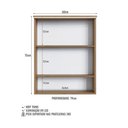 Ver imagem 6 de Espelheira de Banheiro com LED 2 Portas e Nicho 60cm Multimóveis Crpro-EPL007 Mel