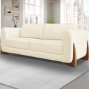 Ver imagem 2 de Sofa Jolie 2 Lugares 160cm Pes Boomerang Linho 211 Perola Ezz Perola