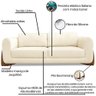 Sofa Jolie 2 Lugares 160cm Pes Boomerang Linho 211 Perola Ezz Perola - 8