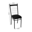 Ver imagem 6 de Mesa Redonda 80x80cm com 4 Cadeiras Estofado Preto Estela Mdf e Aço para Sala de Jantar