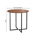 Ver imagem 5 de Mesa Redonda 80x80cm com 4 Cadeiras Estofado Preto Estela Mdf e Aço para Sala de Jantar