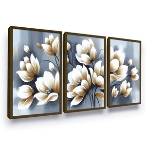 Quadro com Moldura para Sala Quarto Sala de Estar Flores