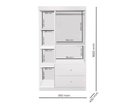 Ver imagem 3 de Roupeiro / Guarda Roupas CAT Linha Infantil 3 Portas + 2 Gavetas Cor Branco JA