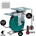 Ver imagem 4 de Rodizio Inox 3 Pol. Alta Temperatura Giratório C/freio 230ºc