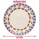 Ver imagem 4 de Jogo Pratos Raso Jantar 6pçs 6 Pessoas Jardim Cerejas 26cm