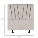 Ver imagem 3 de Cabeceira Solteiro Cama Box Estofada 90 Cm Lile Veludo:bege